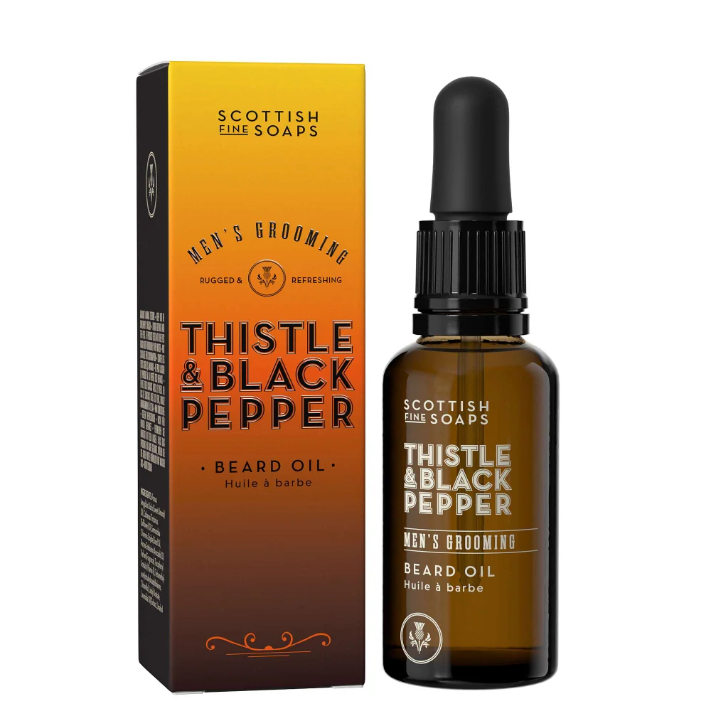 Scottish Fine Soaps Company Thistle & Black Pepper Beard Oil 30ml Image 1