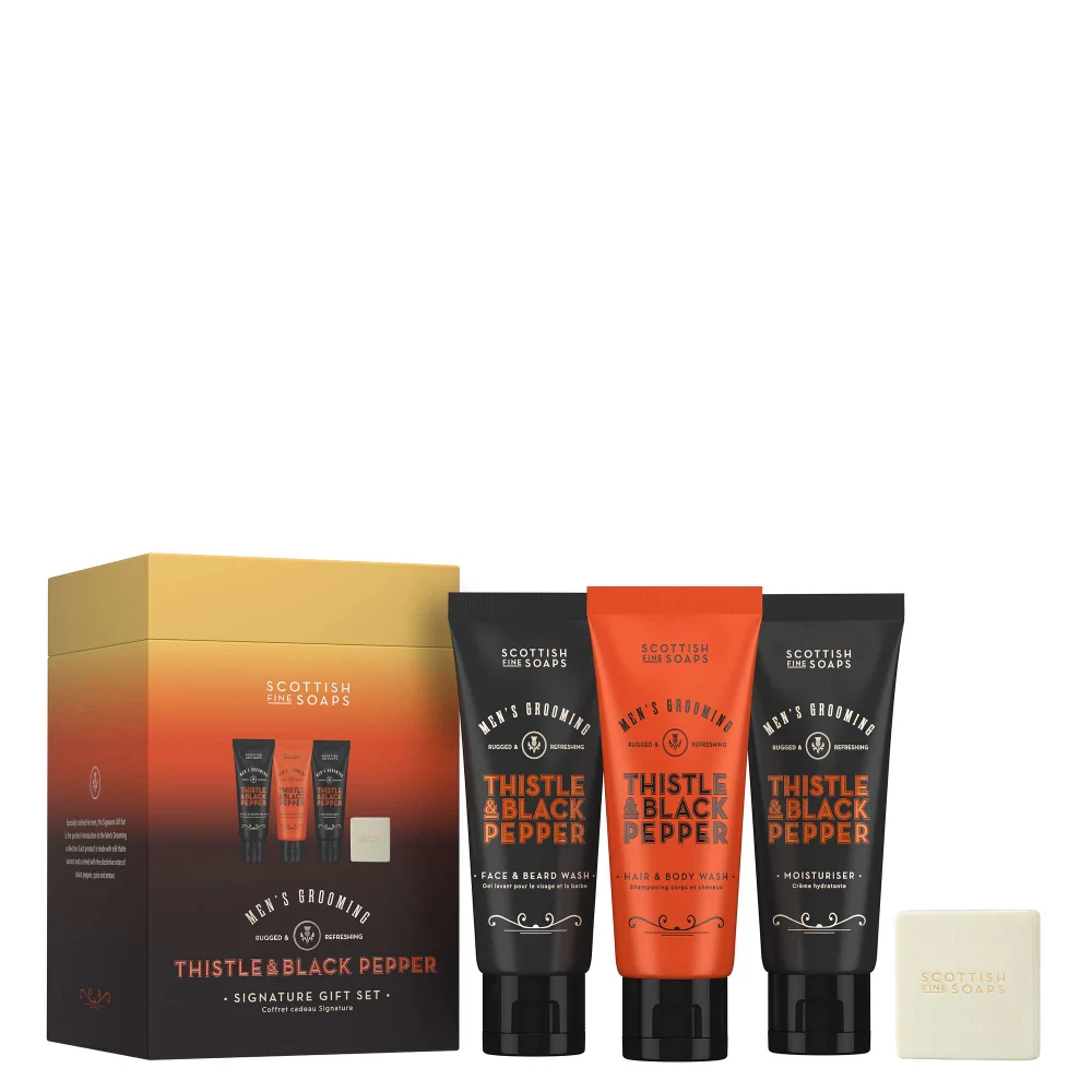 Scottish Fine Soaps Company Thistle & Black Pepper Signature Gift Set Image 1