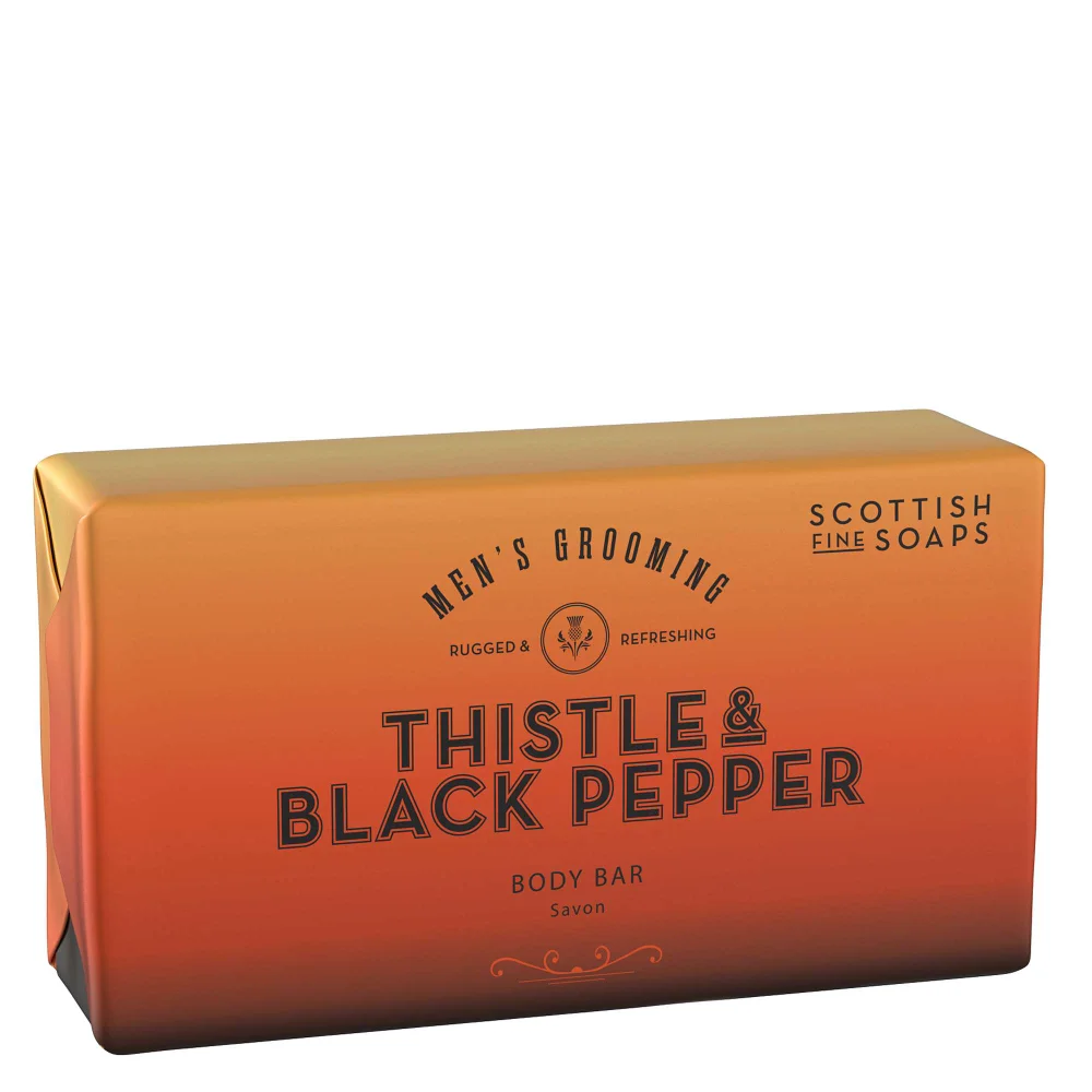 Scottish Fine Soaps Company Thistle & Black Pepper Body Bar 220g Image 1