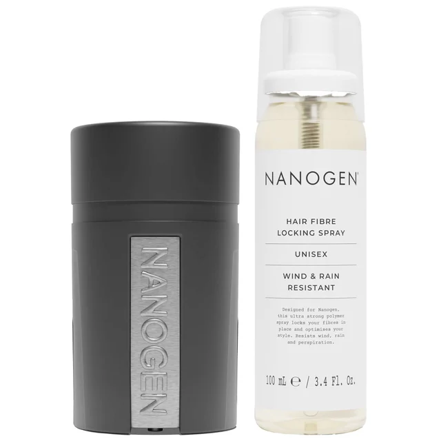 Nanogen Duo: Keratin Hair Fibres 1 Month White 15g & Hair Fibre Locking Spray 100ml
