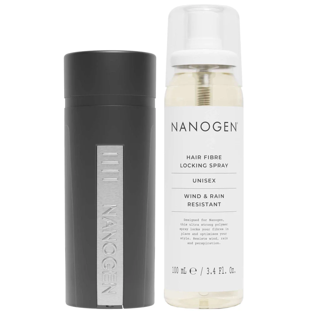 Nanogen Duo: Keratin Hair Fibres 2 Month Cinnamon 30g & Hair Fibre Locking Spray 100ml Image 1