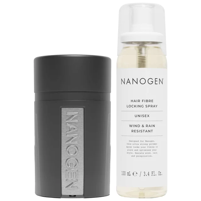 Nanogen Duo: Keratin Hair Fibres 1 Month Cinnamon 15g & Hair Fibre Locking Spray 100ml