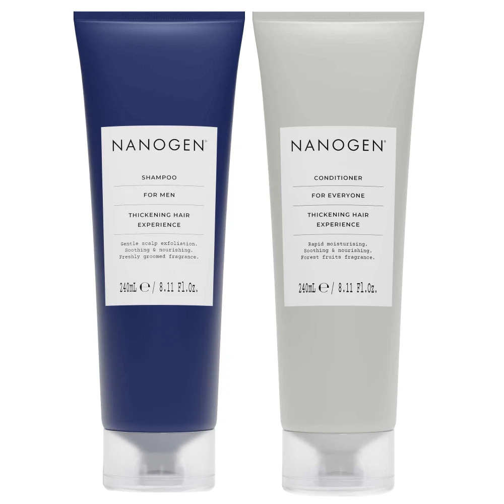 Nanogen Duo: Hair Thickening Treatments for Men Shampoo Thickening Hair Experience 240ml & Conditioner 240ml Image 1