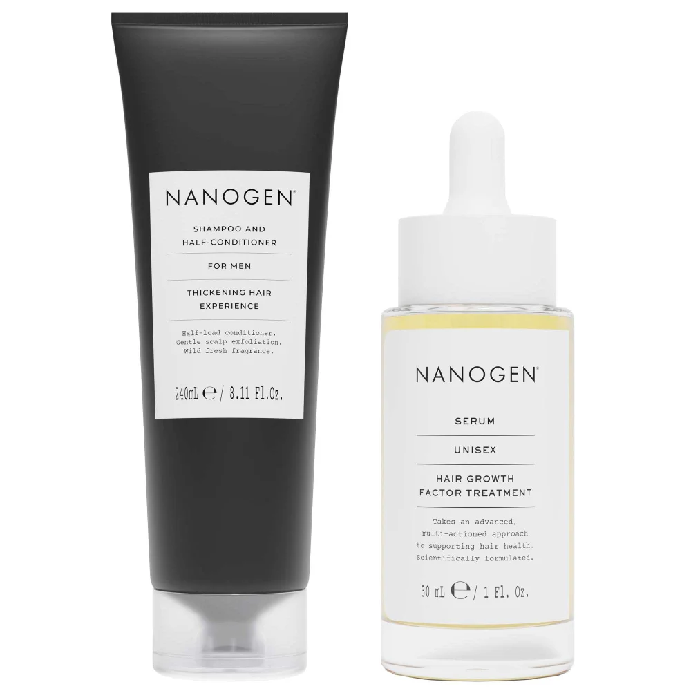 Nanogen Duo: Hair Thickening Shampoo and Half-Conditioner 240ml & Hair Growth Factor Serum 30ml Image 1