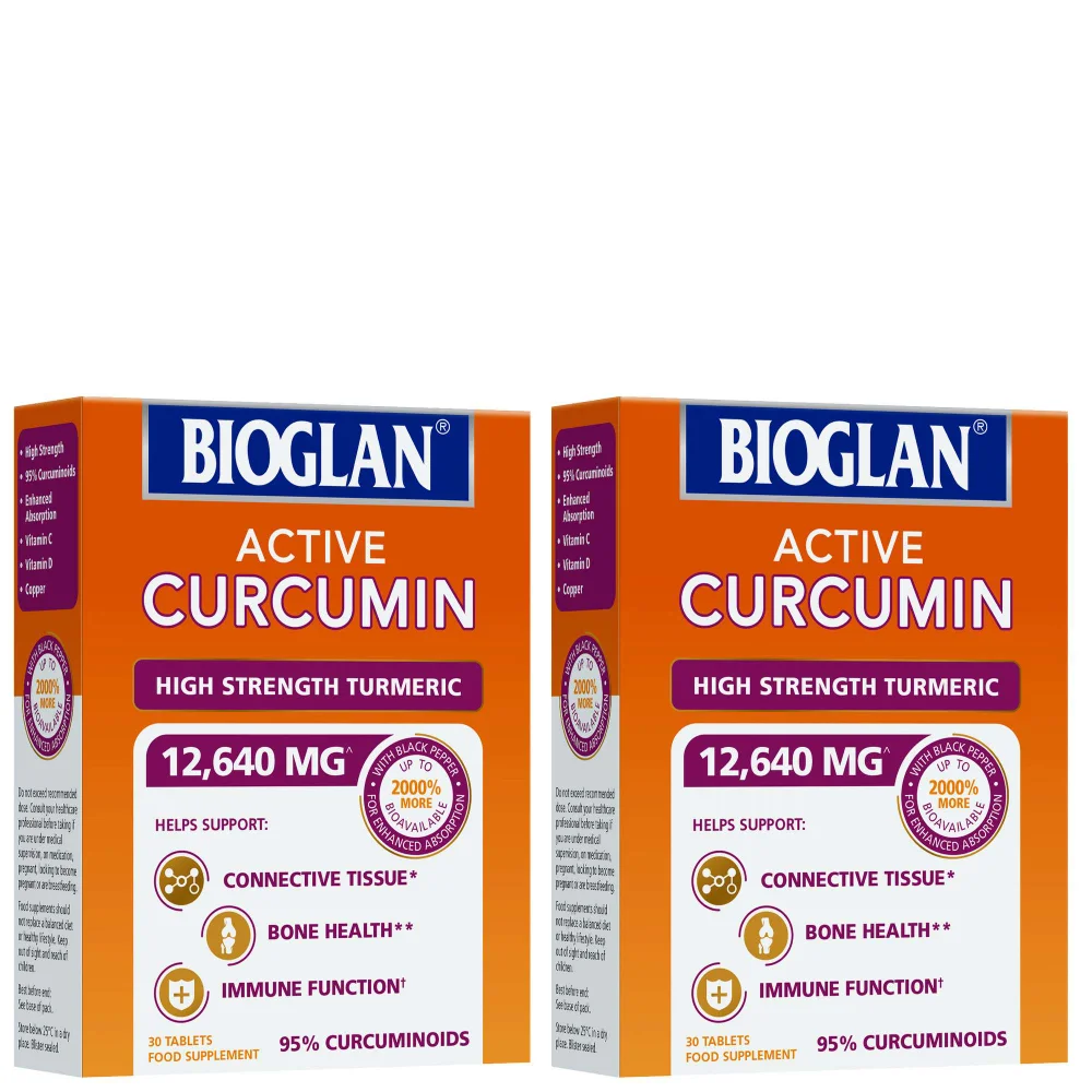 Bioglan Active Curcumin High Strength Turmeric 12,640 MG 2 x 30 Tablets Image 1