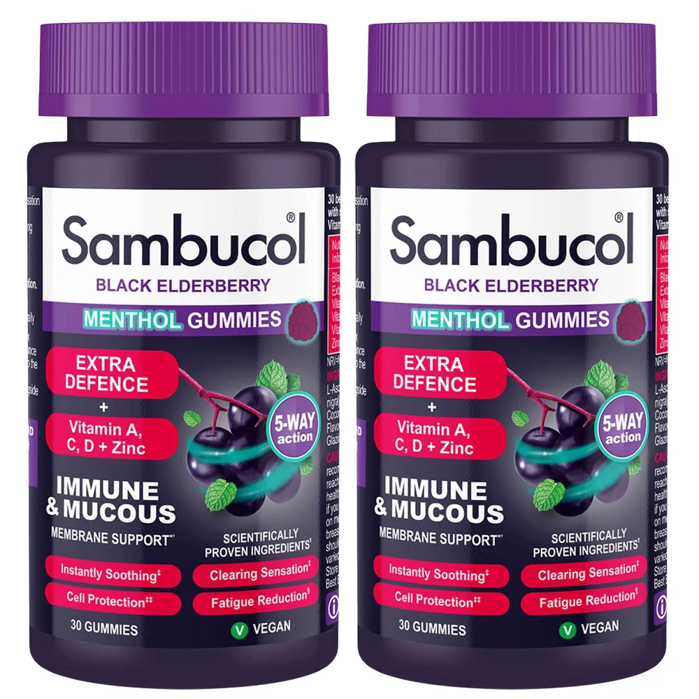 Sambucol Bundles Extra Defense Menthol Gummies 2 x 30 Image 1
