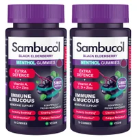 Sambucol Bundles Extra Defense Menthol Gummies 2 x 30