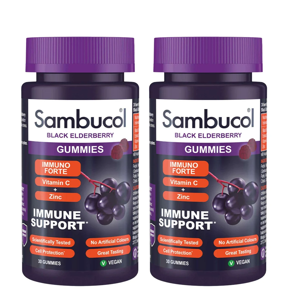 Sambucol Black Elderberry Immuno Forte Gummies 2 x 30 Image 1