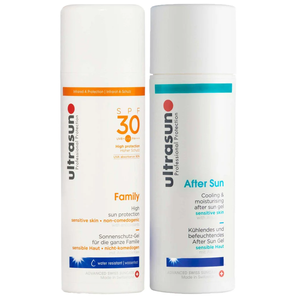 Ultrasun Bundles Duo: Sun Protection Family SPF30 150ml & Aftersun Gel 150ml Image 1