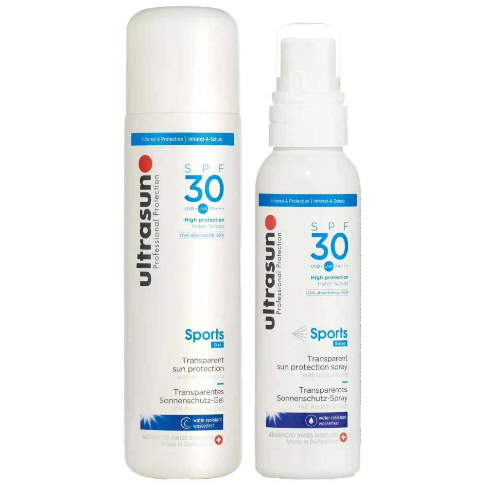 Ultrasun Bundles Duo: Sports Formula Gel SPF30 200ml & Sports Formula Spray SPF30 150ml Image 1