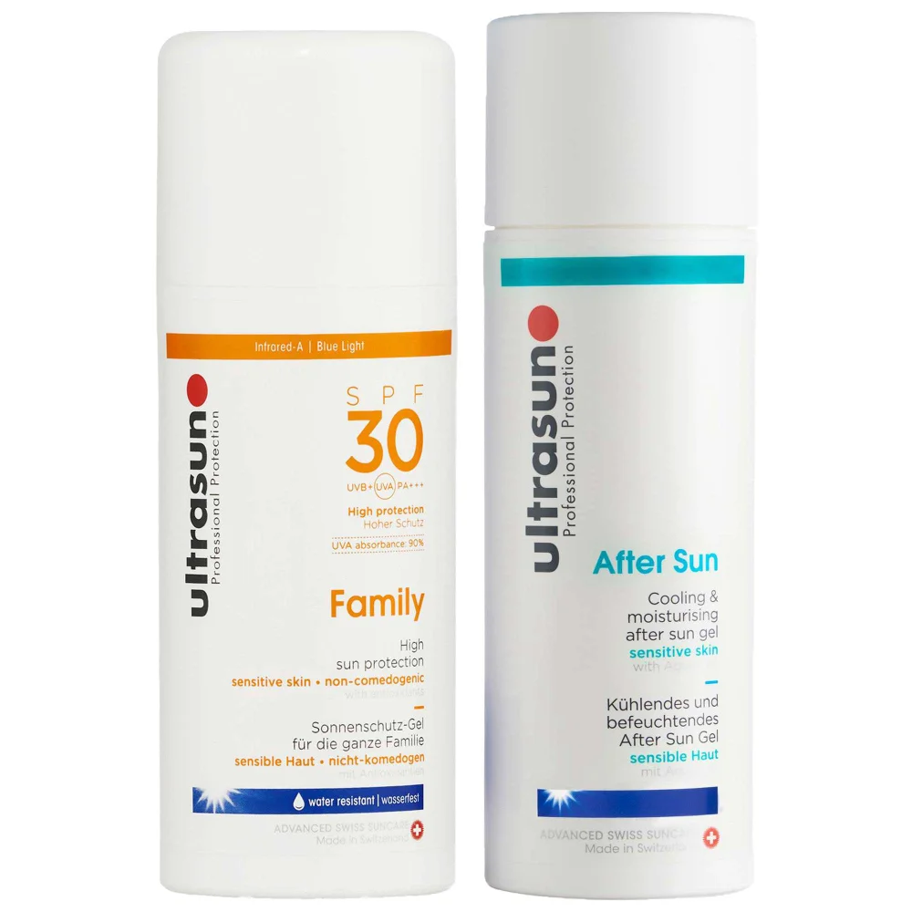 Ultrasun Duo: Sun Protection Family SPF30 100ml & Aftersun Gel 150ml Image 1