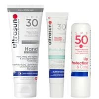 Ultrasun Trio: Photo Age Control Fluid 40ml, Hand Cream 75ml & Lip Protection 4.8g
