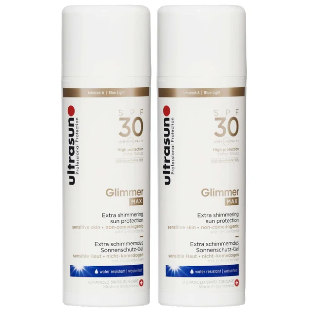 Ultrasun Duo: Glimmer MAX SPF30 150ml x 2