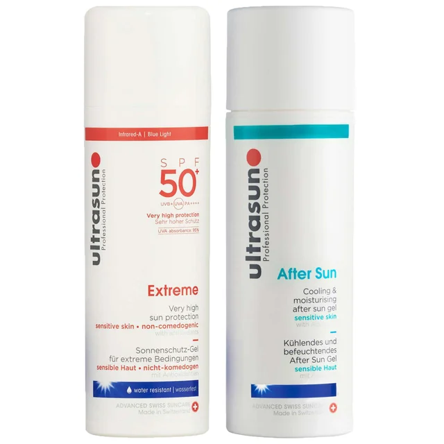 Ultrasun Duo: Extreme Very High Sun Protection for Sensitive Skin SPF50+ 150ml & Aftersun Gel 150ml
