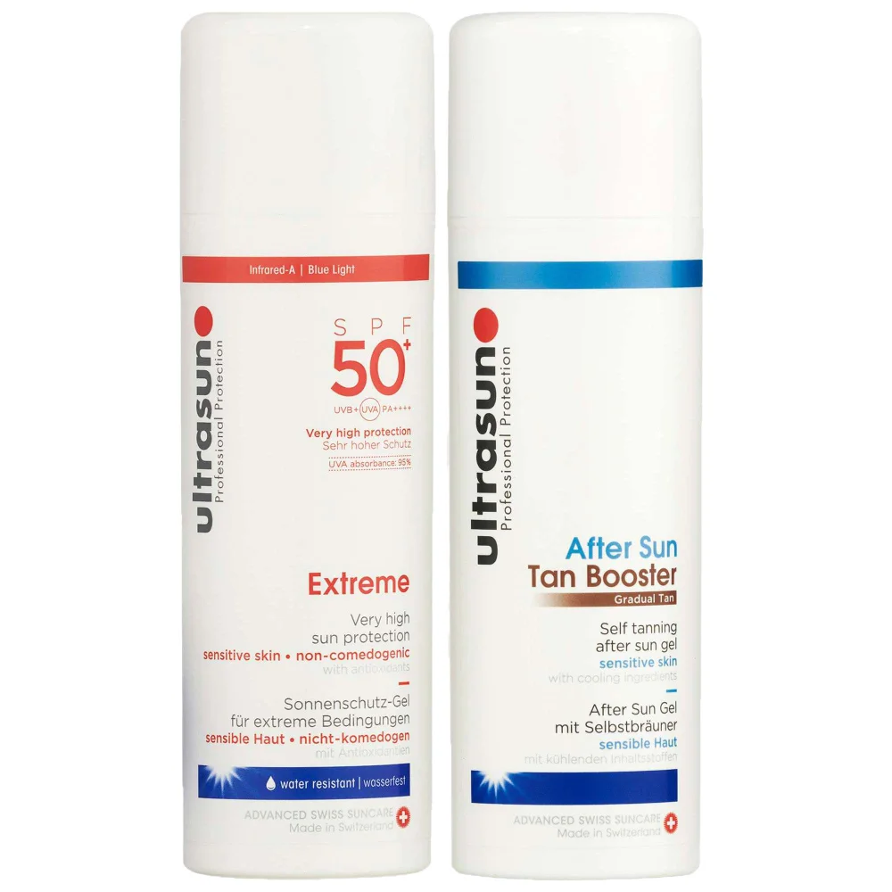 Ultrasun Duo: Extreme Very High Sun Protection for Sensitive Skin SPF50+ 150ml & Tan Booster 150ml Image 1