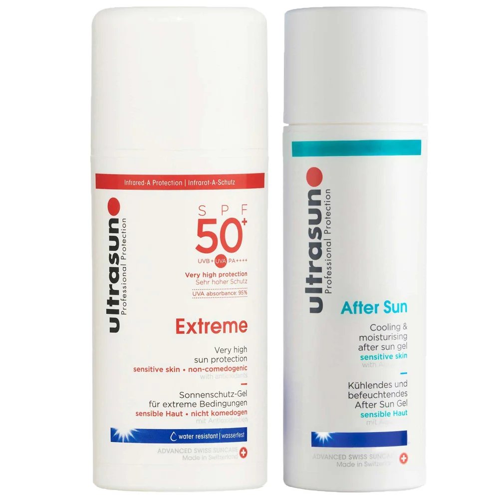 Ultrasun Duo: Extreme Very High Sun Protection for Sensitive Skin SPF50+ 100ml & Aftersun Gel 150ml Image 1