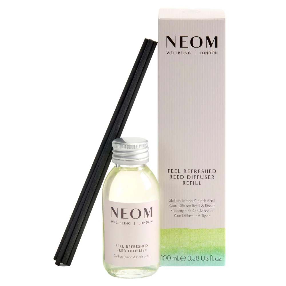 Neom Wellbeing London Scent To Boost Your Energy Feel Refreshed Reed Diffuser Refill 100ml Image 1