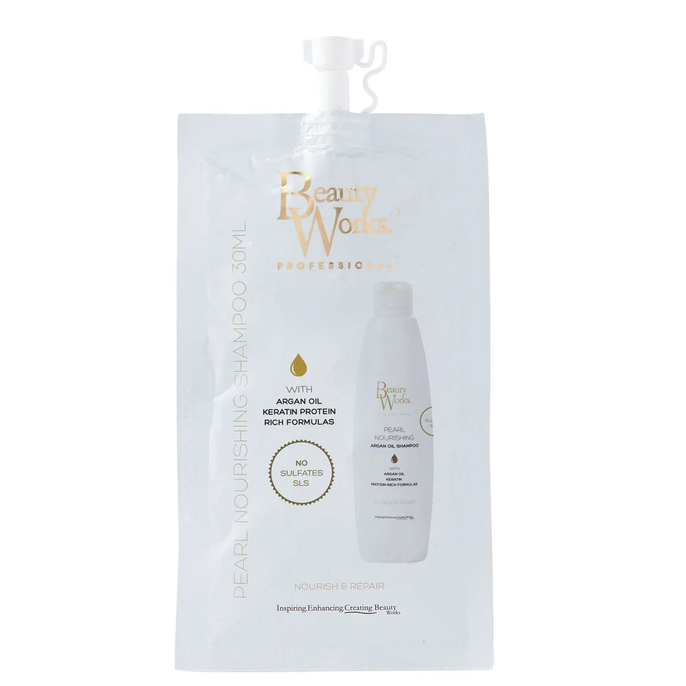 Beauty Works Shampoo Pearl Nourishing Argan Oil Sulphate-Free Shampoo 30ml Image 1