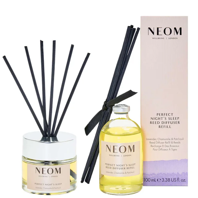 Neom Wellbeing London Duo: Perfect Night's Sleep Diffuser & Refill
