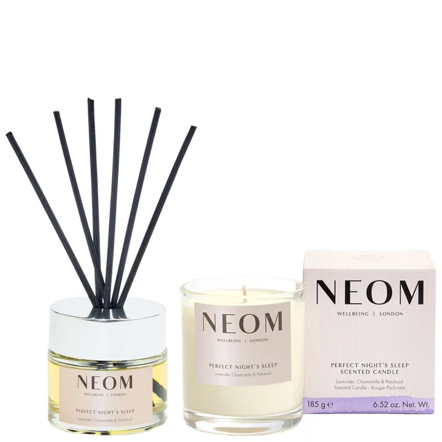 Neom Wellbeing London Duo: Perfect Night's Sleep Diffuser & 1 Wick Candle