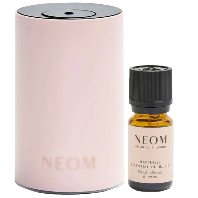 Neom Wellbeing London Duo: Wellbeing Pod Mini Nude & Happiness Essential Oil