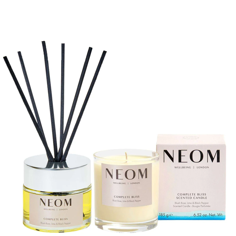 Neom Wellbeing London Duo: Complete Bliss Diffuser & 1 Wick Candle Image 1