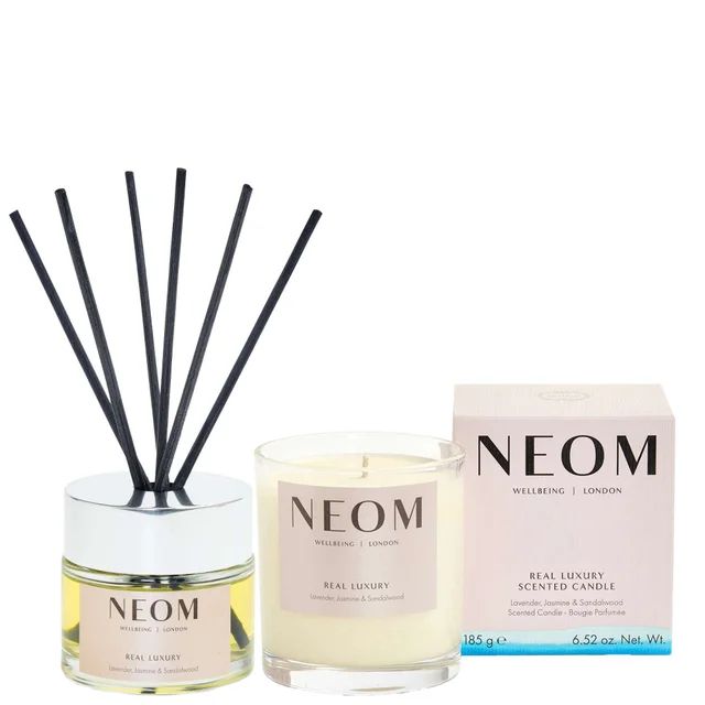Neom Wellbeing London Duo: Real Luxury Diffuser & 1 Wick Candle