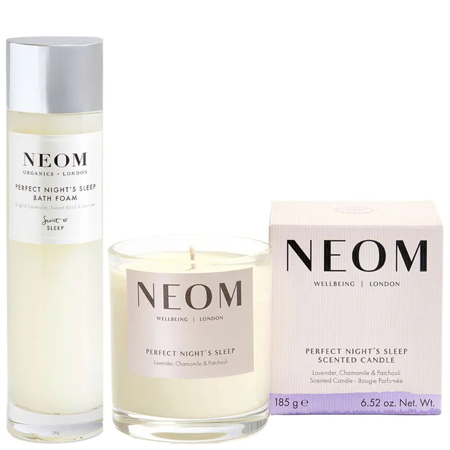 Neom Wellbeing London Duo: Perfect Night's Sleep Foam & 1 Wick Candle
