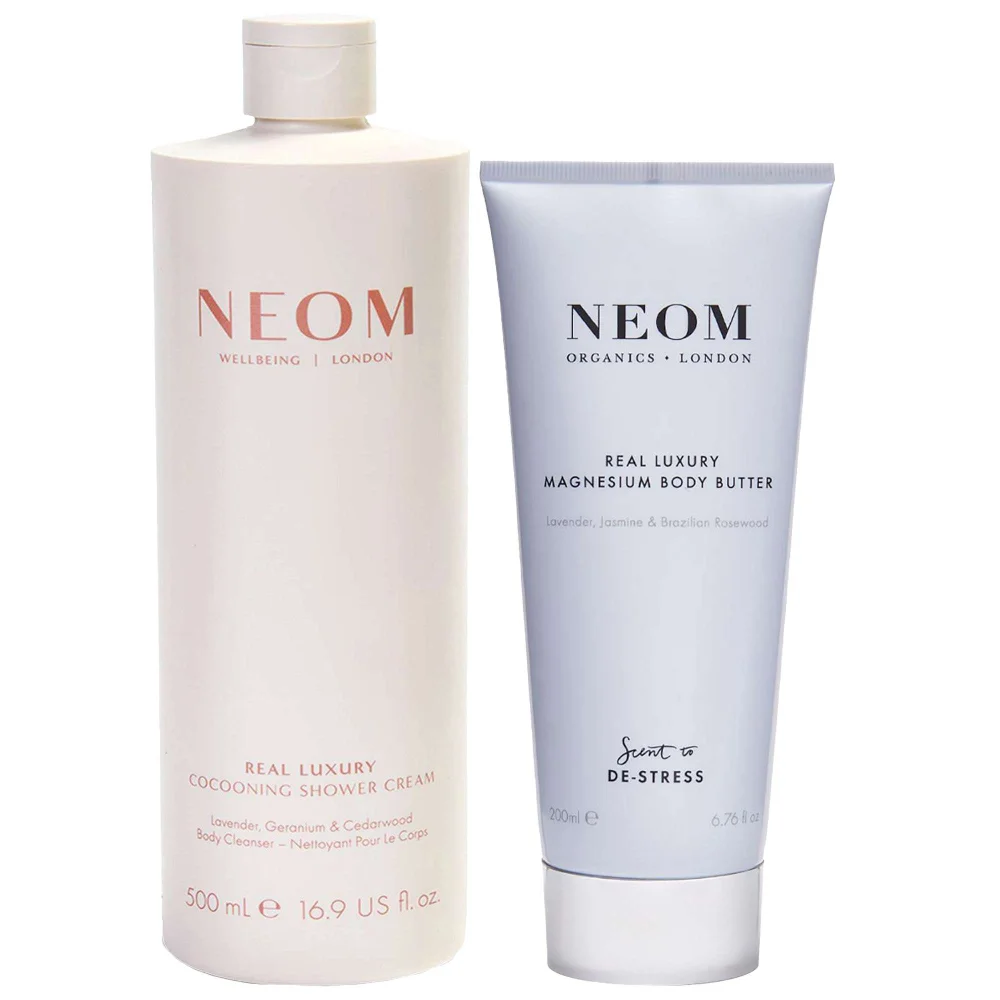 Neom Wellbeing London Duo: Real Luxury Cocooning Shower Cream & Magnesium Body Butter Image 1