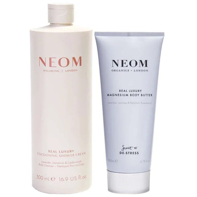 Neom Wellbeing London Duo: Real Luxury Cocooning Shower Cream & Magnesium Body Butter