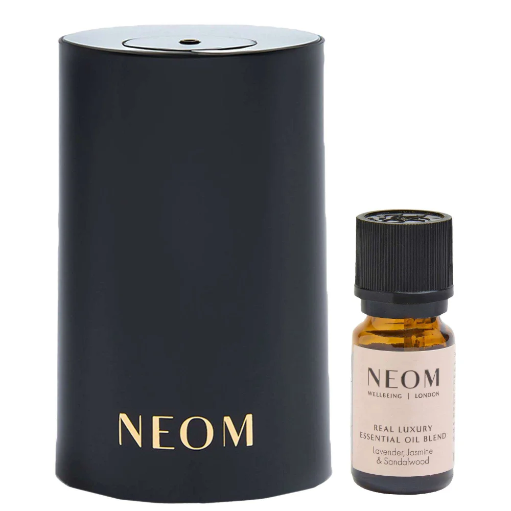Neom Wellbeing London Duo: Wellbeing Pod Mini Black & Real Luxury Essential Oil Image 1