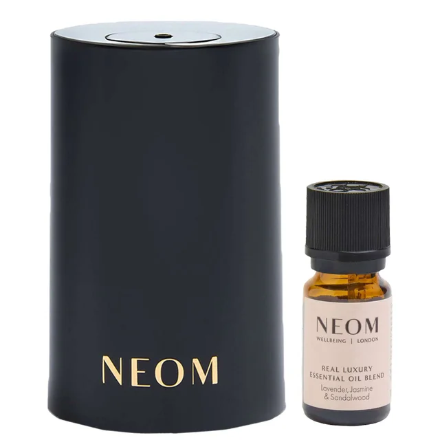 Neom Wellbeing London Duo: Wellbeing Pod Mini Black & Real Luxury Essential Oil