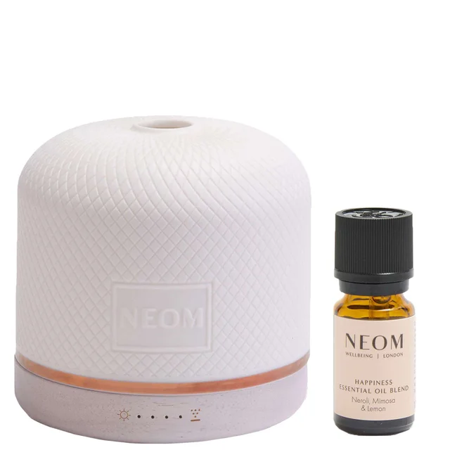Neom Wellbeing London Duo: Wellbeing Pod Luxe & Happiness Essential Oil