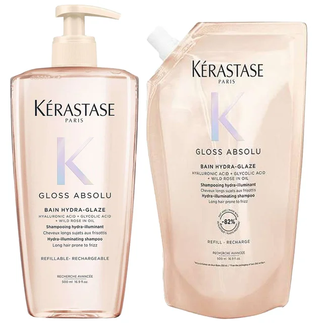 Kérastase Bundles Duo: Gloss Absolu Refillable Shampoo and Refill Pouch