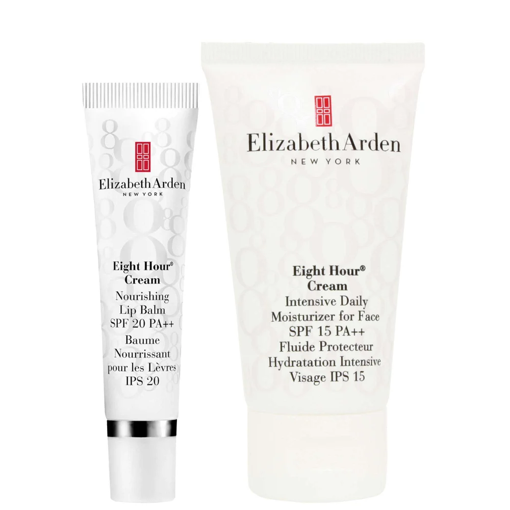 Elizabeth Arden Duo: Eight Hour Nourishing Lip Balm SPF20 14.8ml and Face Cream SPF50 50ml Image 1
