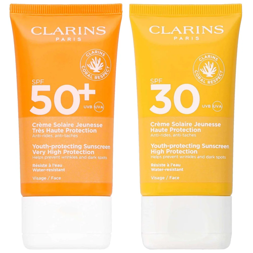 Clarins Bundles Duo: Youth-Protecting Sunscreen SPF50+ 50ml and SPF30 50ml Image 1