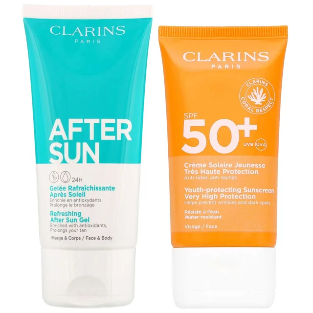 Clarins Duo: Youth-Protecting Sunscreen SPF50+ 50ml and After Sun Gel 150ml