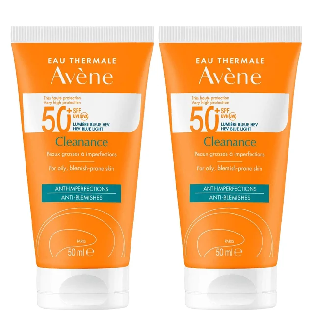 Avène Duo: Very High Protection Cleanance SPF50+ Sun Cream for Blemish-Prone Skin 50ml