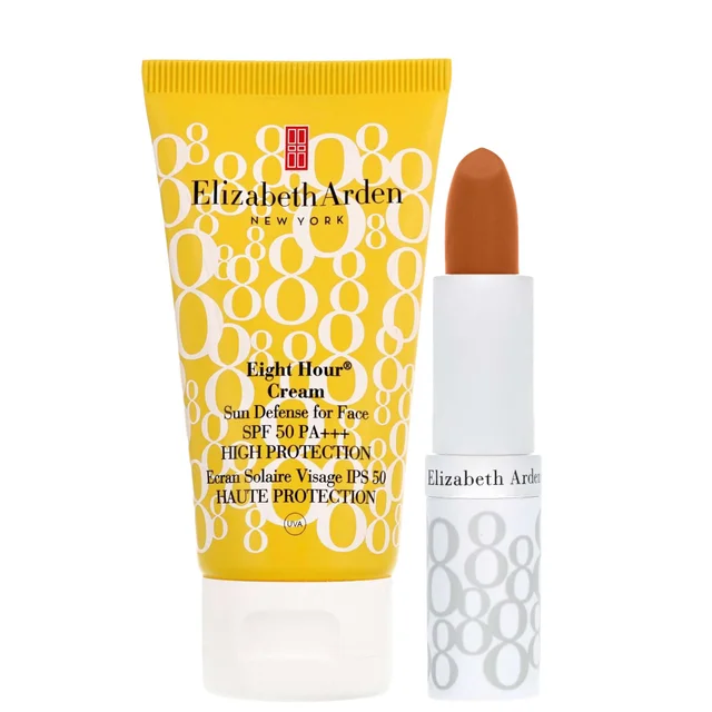 Elizabeth Arden Duo: Eight Hour Lip Protectant SPF15 01 Honey 3.7g and Face Cream SPF50 50ml