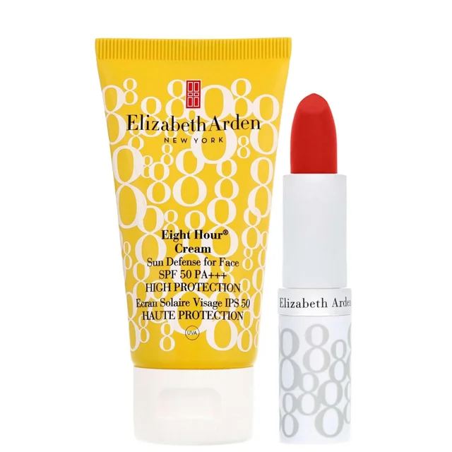 Elizabeth Arden Bundles Duo: Eight Hour Lip Protectant SPF15 05 Berry 3.7g and Face Cream SPF50 50ml