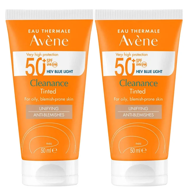 Avène Duo: Very High Protection Cleanance Tinted SPF50+ Sun Cream for Blemish-Prone Skin 50ml