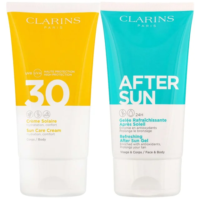 Clarins Duo: Sun Care Cream SPF30 150ml and After Sun Gel 150ml