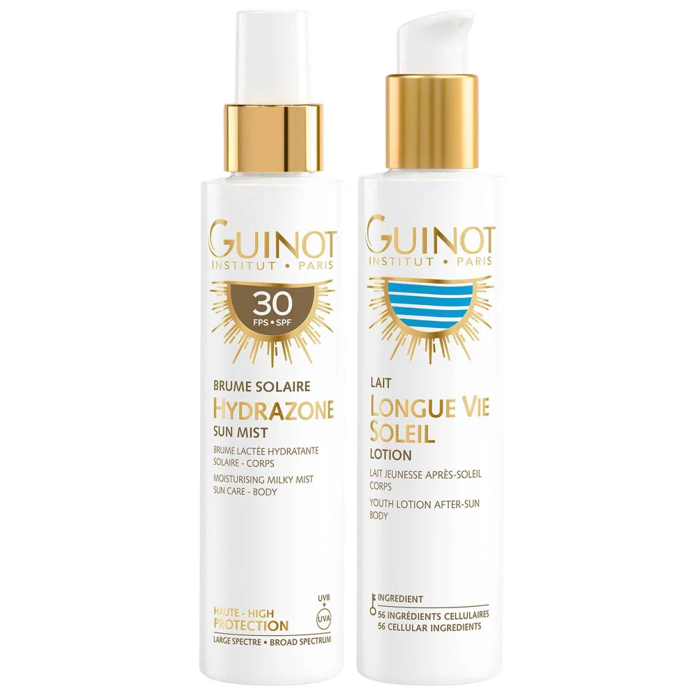 Guinot Bundles Duo: Hydrazone Sun Mist SPF30 150ml and Longue Vie Soleil After-Sun Lotion 150ml Image 1