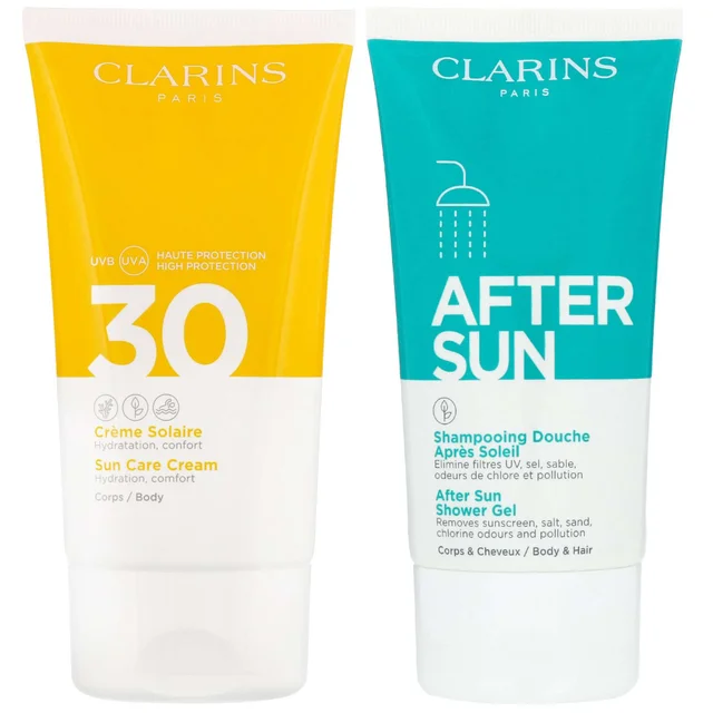 Clarins Duo: Sun Care Cream SPF30 150ml and After Sun Shower Gel 150ml
