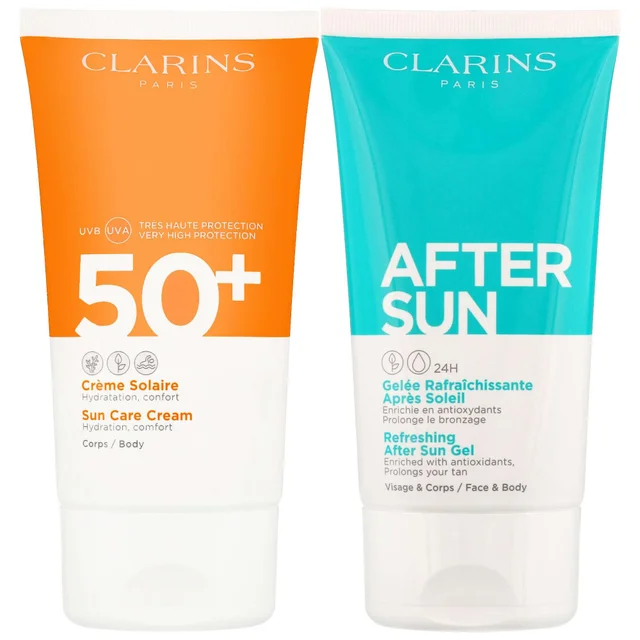 Clarins Duo: Sun Care Cream SPF50 150ml and After Sun Gel 150ml