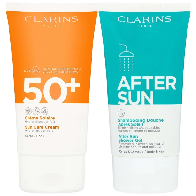 Clarins Duo: Sun Care Cream SPF50 150ml and After Sun Shower Gel 150ml