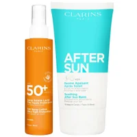 Clarins Duo: Sun Spray Lotion SPF50+ 150ml and After Sun Balm 150ml - undefined undefined