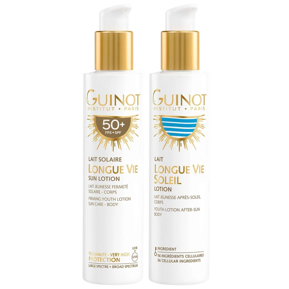 Guinot Bundles Duo: Longue Vie Sun Lotion SPF50+ 150ml and After-Sun Lotion 150ml Image 1