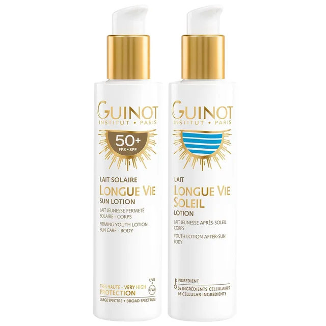 Guinot Duo: Longue Vie Sun Lotion SPF50+ 150ml and After-Sun Lotion 150ml