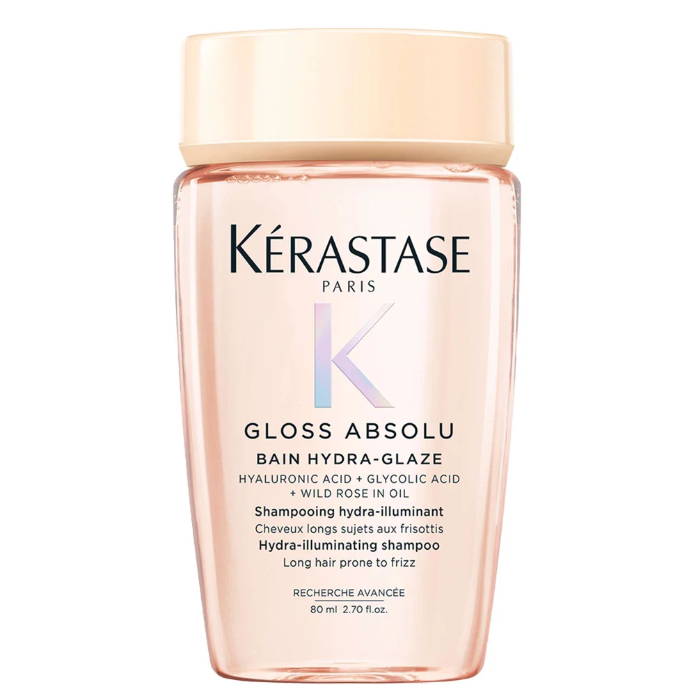 Kérastase Gloss Absolu Shampoo for All Hair Types with Glycolic Acid, Hyaluronic Acid & Wild Rose 80ml Image 1